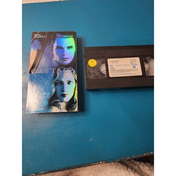Gattaca VHS 1998 Holo Refractor Sleeve Rated PG-13 Ethan Hawke Uma Thurman - Picture 1 of 3